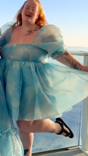 Head in the Clouds Puff Dress 5X